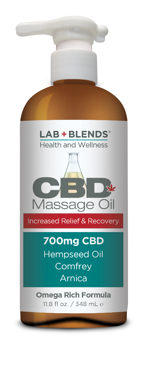 Lab+Blends™700mgCBDMassageOilforIncreasedReliefRecovery-THCFree11.8oz