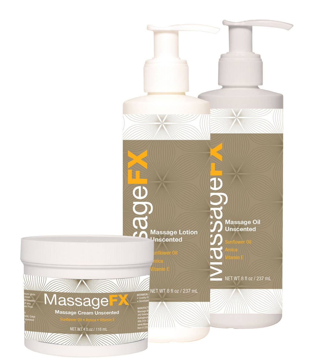 Massage FX Massage Cream , Lotion & Oil Kit