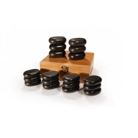 Master Massage Equipment® 18 Piece Mini Body Basalt Hot Stone Massage Set with Bamboo Box