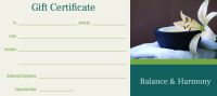 Massage Gift Certificates 20 Pack