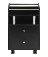 J&A Glass Top Pedi Cart