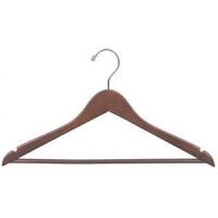 Walnut Hanger With Pants Bar And Chrome Accents