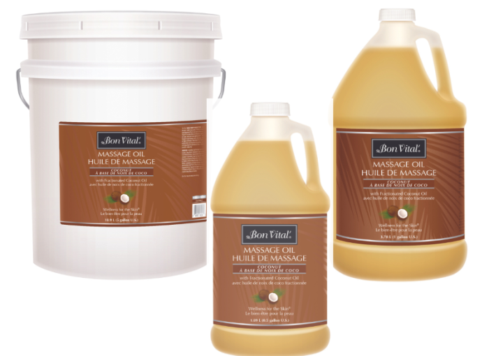 Bon Vital'® Coconut Massage Oil 100% Fractionated Coconut Oil