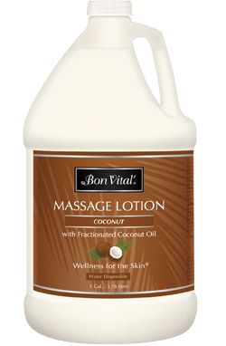 Bon Vital'® Coconut Massage Lotion with Pure Fractionated Coconut Oil