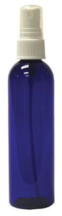 4 oz Cobalt Blue Plastic Spray Bottle