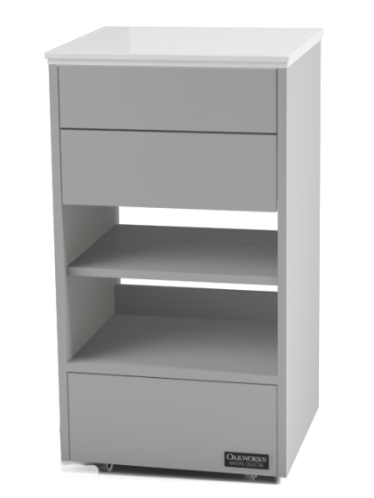 OAKWORKS® Masters Collection Halo Slimline Trolley with 3 Drawers