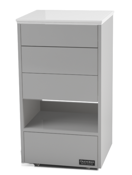 OAKWORKS® Masters Collection Halo Slimline Trolley with 4 Drawers