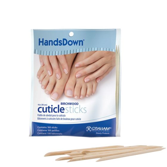 HandsDown® Birchwood Cuticle Sticks 4 100 Count