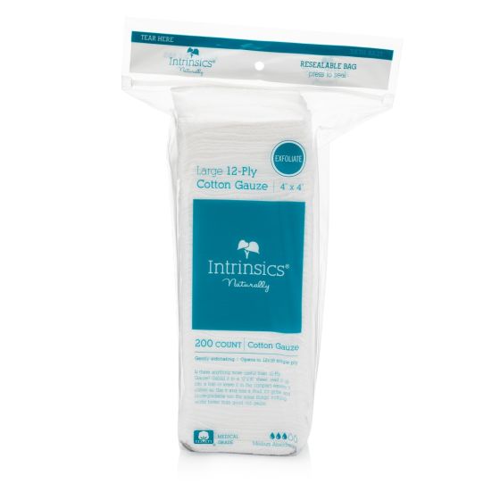 Intrinsics  Large Cotton 12-Ply Gauze 4 x 4 - 200 Count