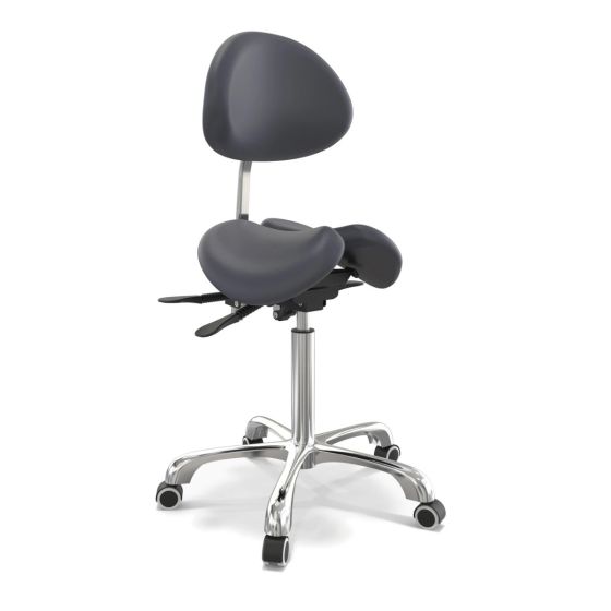 Master® Massage Berkeley Ergonomic Split Seat Style Backrest Saddle Stool