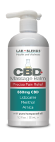 Lab+Blends® 660mg CBD Massage Balm - 11.2 oz by BIOTONE®