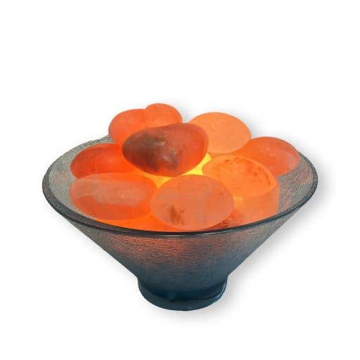 HarmonySaltPolyCarbonateSaltStoneWarmerBowlwithStones