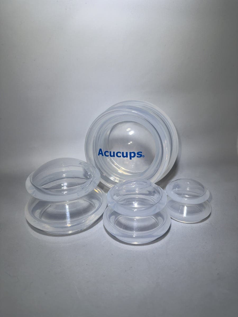 Acucups®LogoSiliconeCuppingSetof4-CuppingTherapyCups