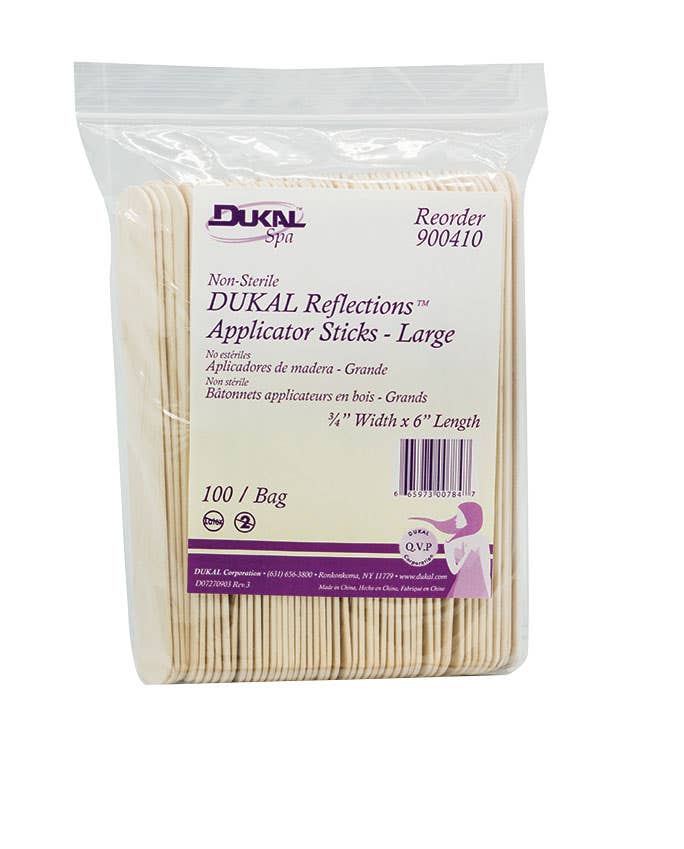 DUKAL™SpaReflections™WoodApplicatorStick6x¾,Large,100Count