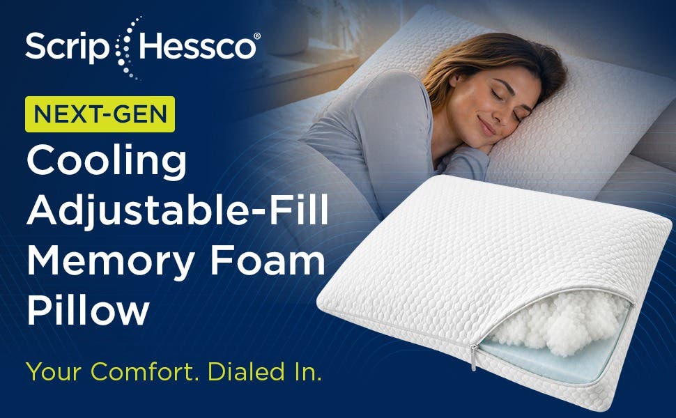 ScripHesscoNEXT-GENCoolingAdjustable-FillMemoryFoamPillow